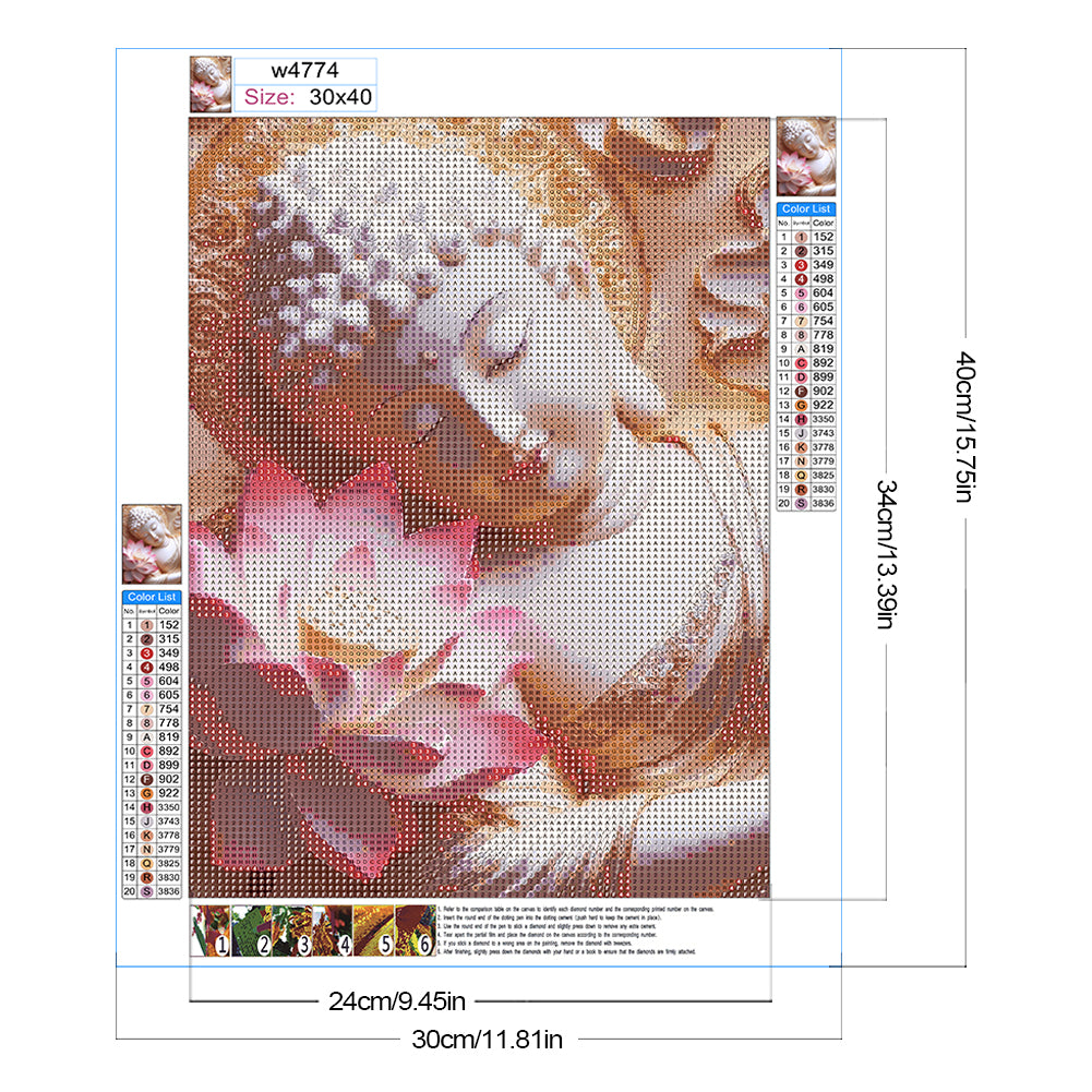 Buddha - Full Round Drill Diamond Painting 30*40CM