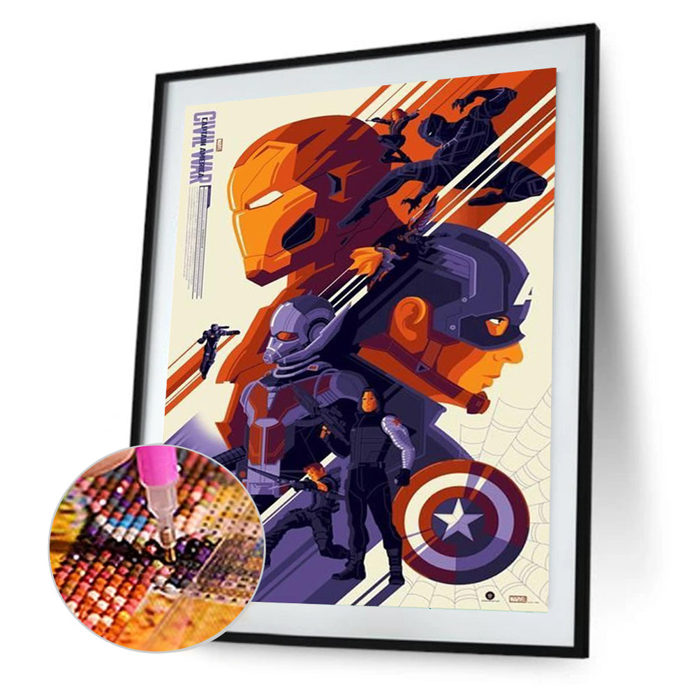 Captain America - Full Round Drill Diamond Painting 40*50CM