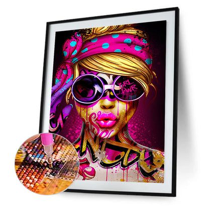 Girl - Full Round Drill Diamond Painting 40*50CM
