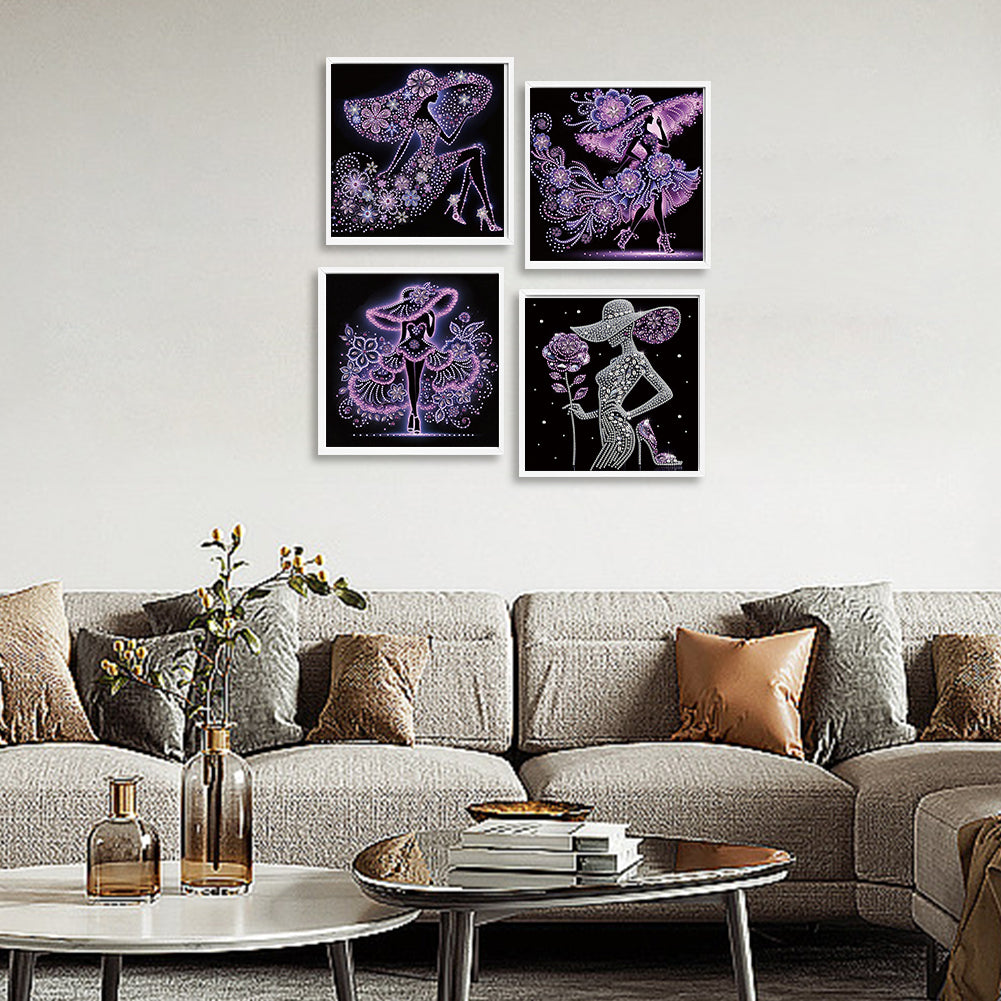 Elegant Lady - Special Shaped Drill Diamond Painting 30*30CM
