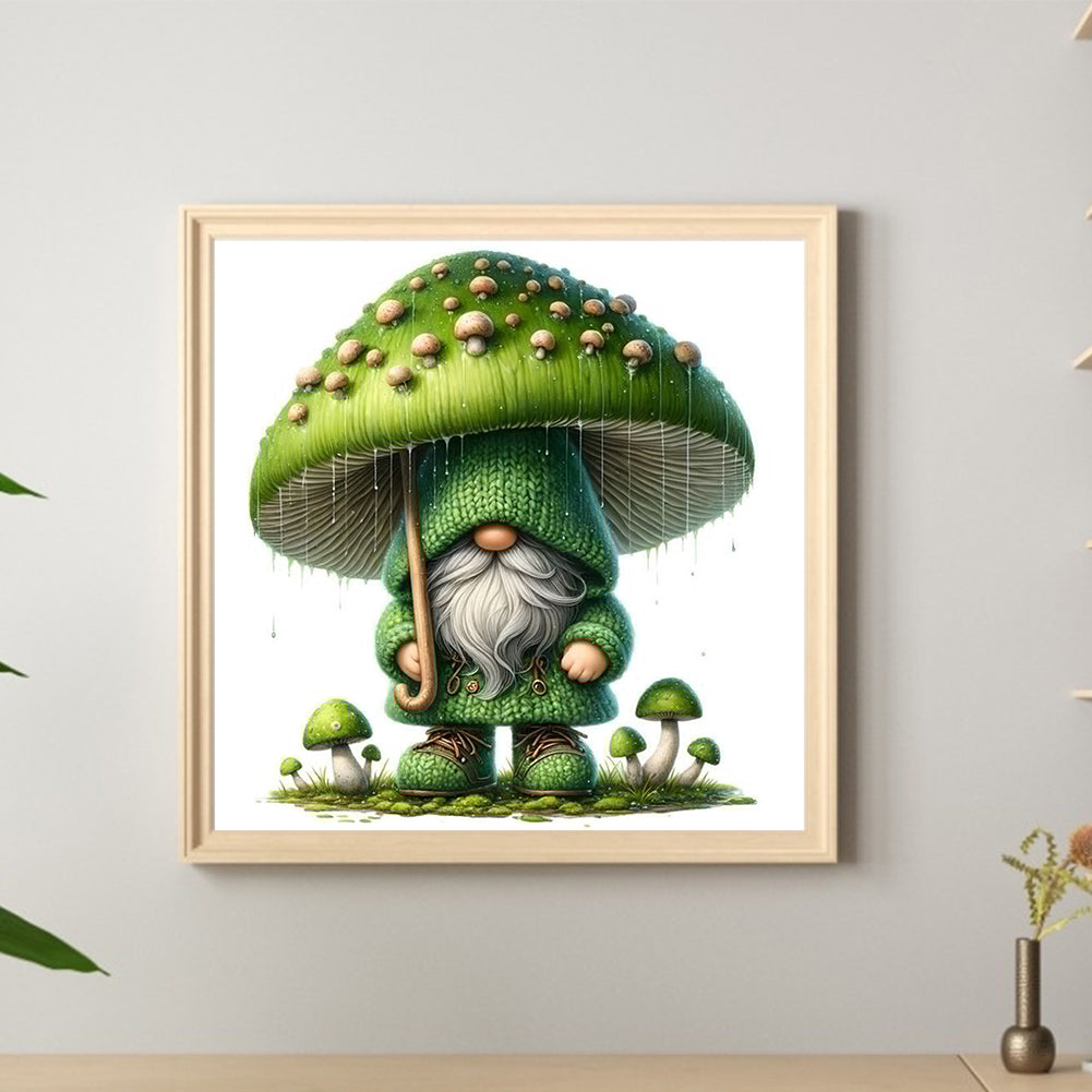 Mushroom Gnome - Full Round Drill Diamond Painting 40*40CM