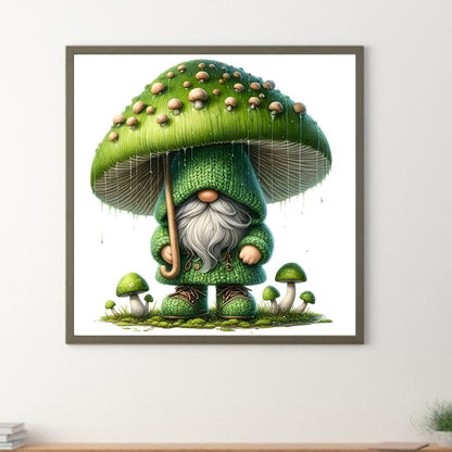 Mushroom Gnome - Full Round Drill Diamond Painting 40*40CM