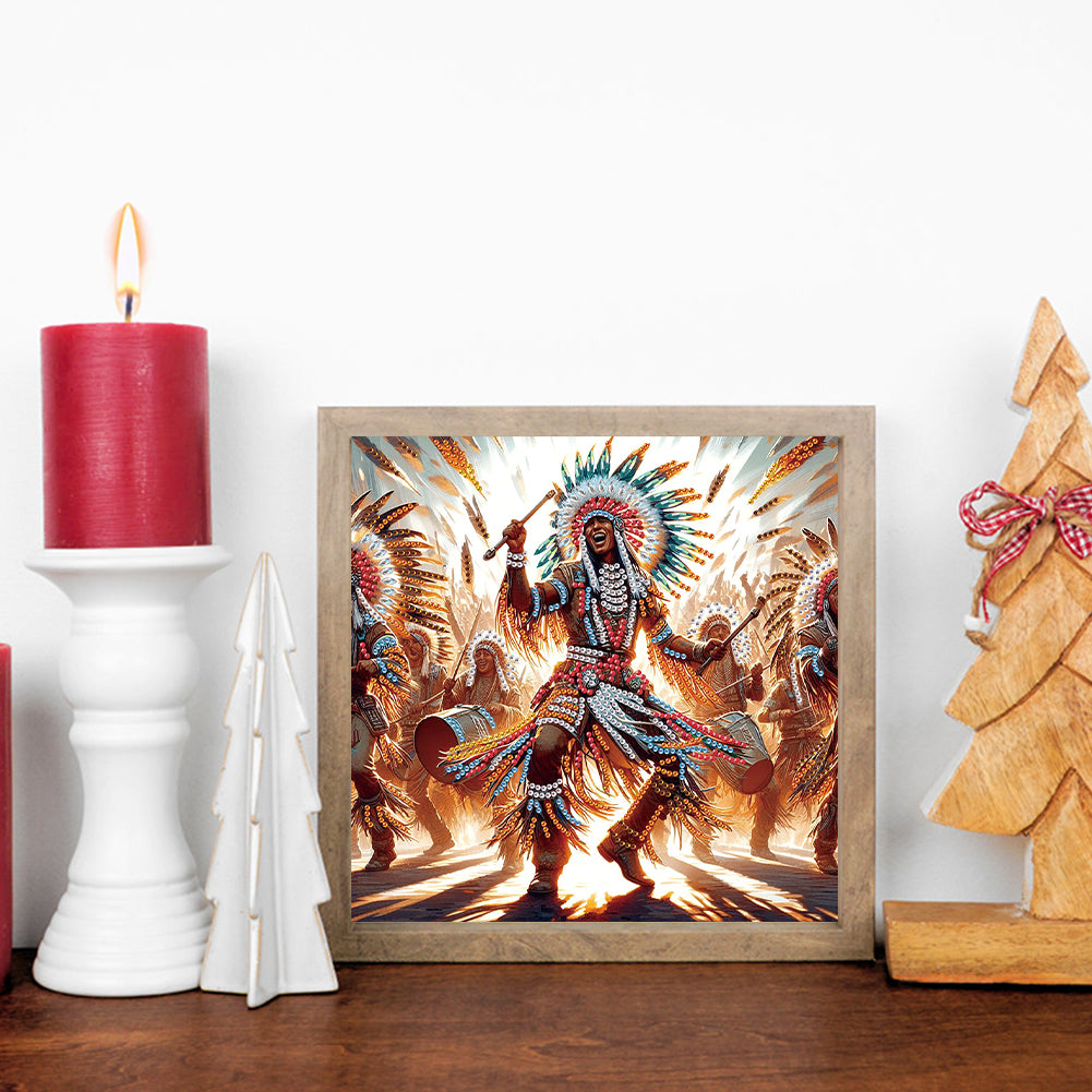 Indians - Special Shaped Drill Diamond Painting 30*30CM