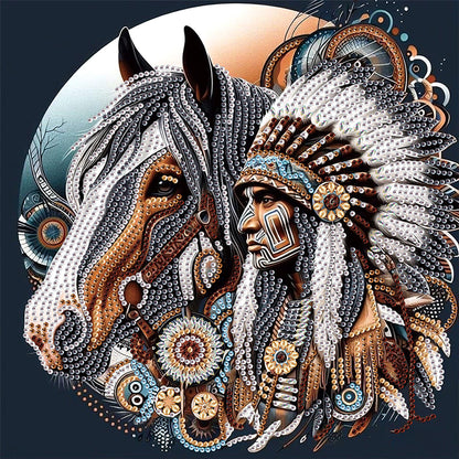 Indians - Special Shaped Drill Diamond Painting 30*30CM