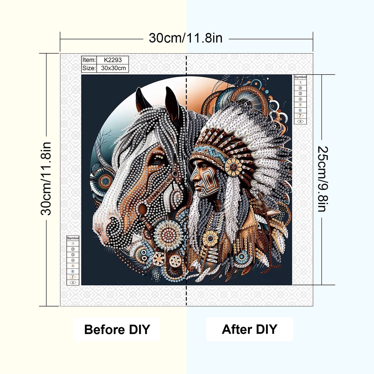 Indians - Special Shaped Drill Diamond Painting 30*30CM