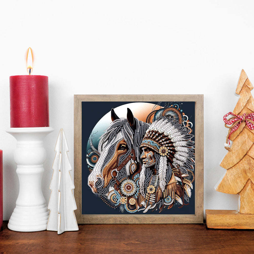 Indians - Special Shaped Drill Diamond Painting 30*30CM