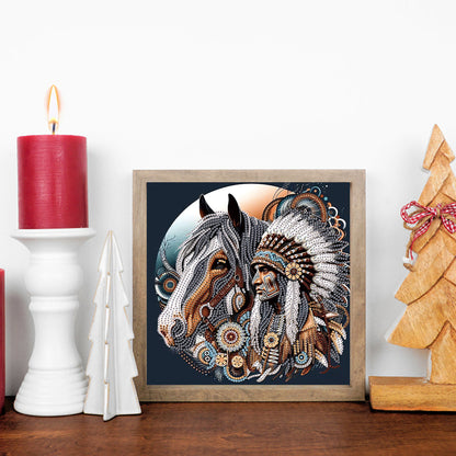 Indians - Special Shaped Drill Diamond Painting 30*30CM