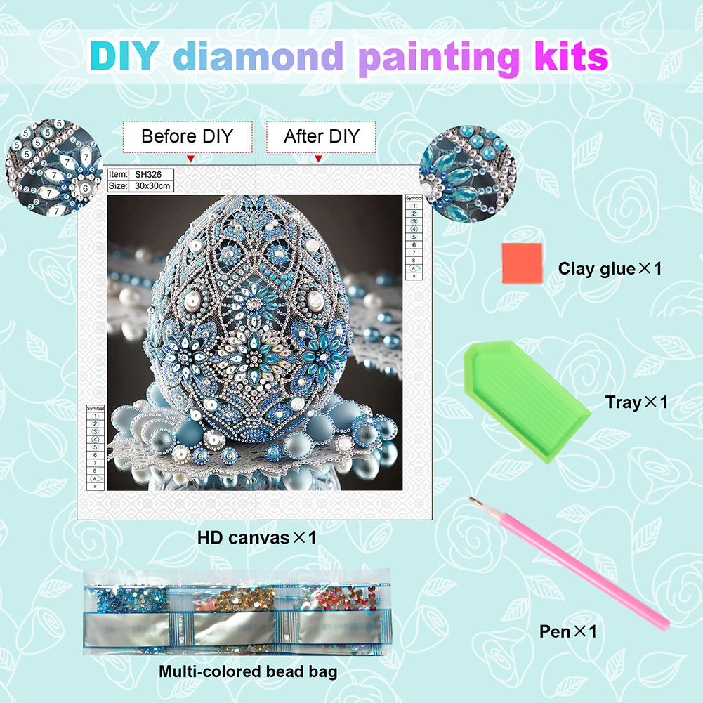 Easter Egg - Special Shaped Drill Diamond Painting 30*30CM