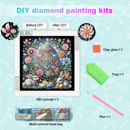Easter Egg - Special Shaped Drill Diamond Painting 30*30CM