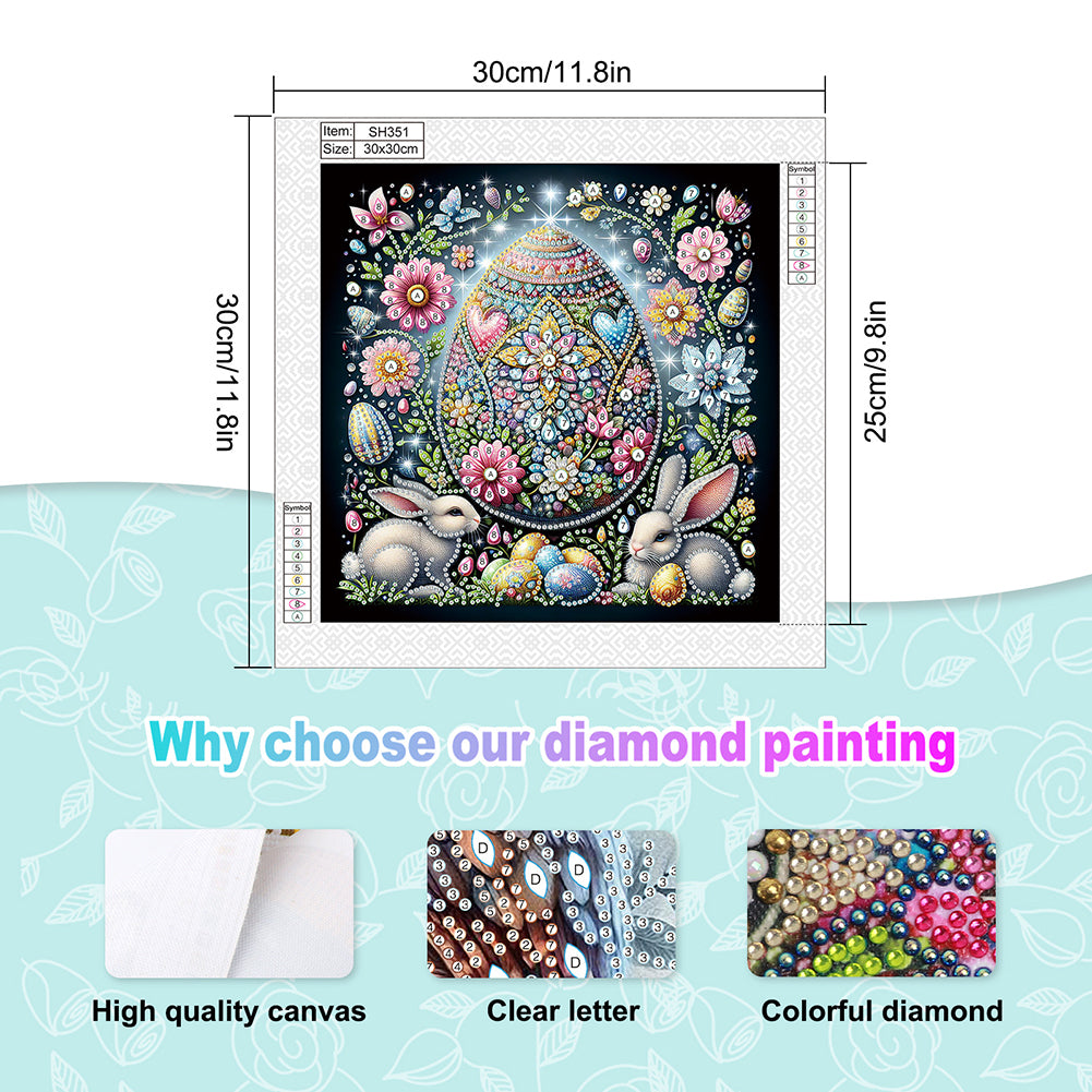 Easter Egg - Special Shaped Drill Diamond Painting 30*30CM