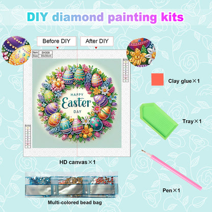 Easter Egg - Special Shaped Drill Diamond Painting 30*30CM