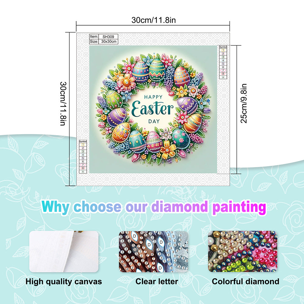 Easter Egg - Special Shaped Drill Diamond Painting 30*30CM