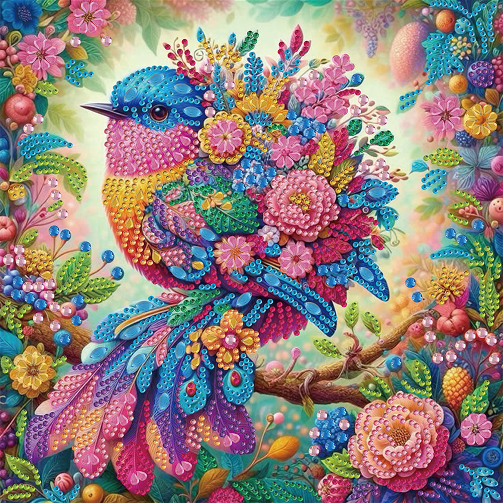 Flower And Bird - Special Shaped Drill Diamond Painting 30*30CM