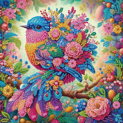 Flower And Bird - Special Shaped Drill Diamond Painting 30*30CM