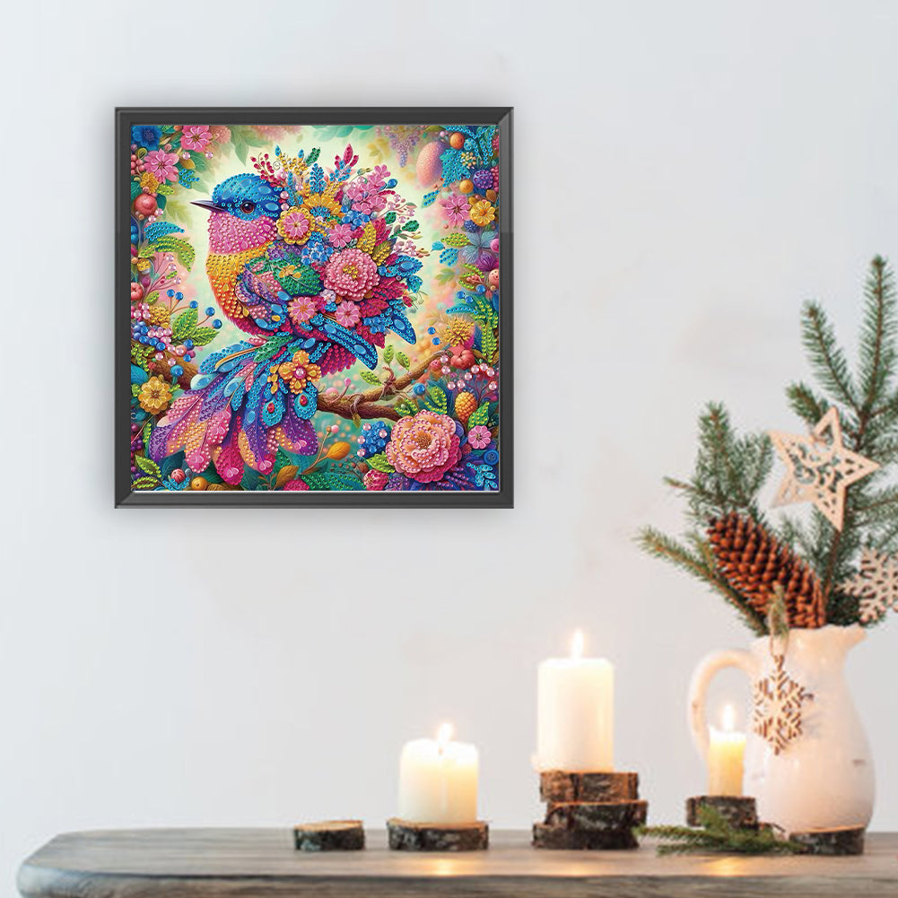 Flower And Bird - Special Shaped Drill Diamond Painting 30*30CM