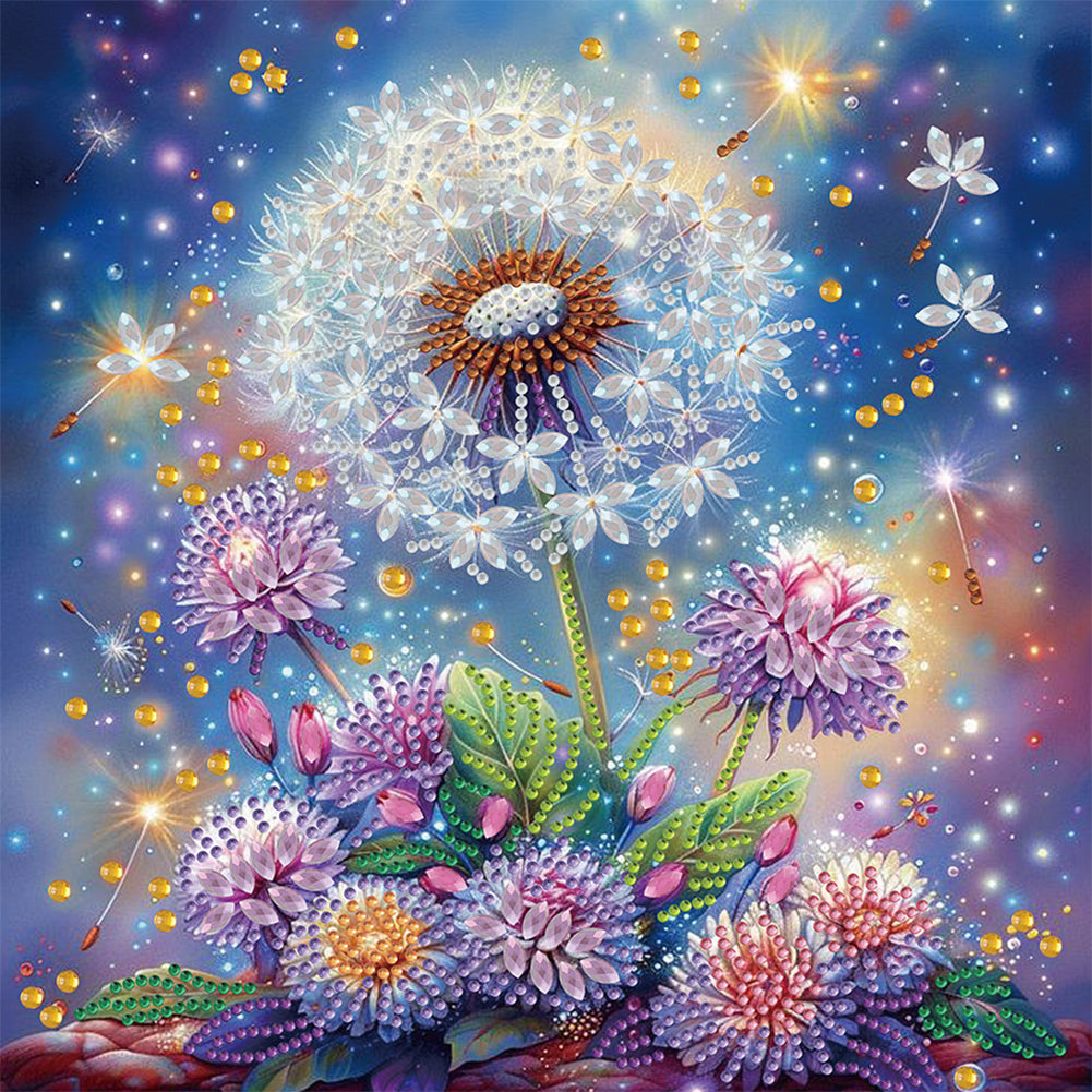 Dandelion - Special Shaped Drill Diamond Painting 30*30CM