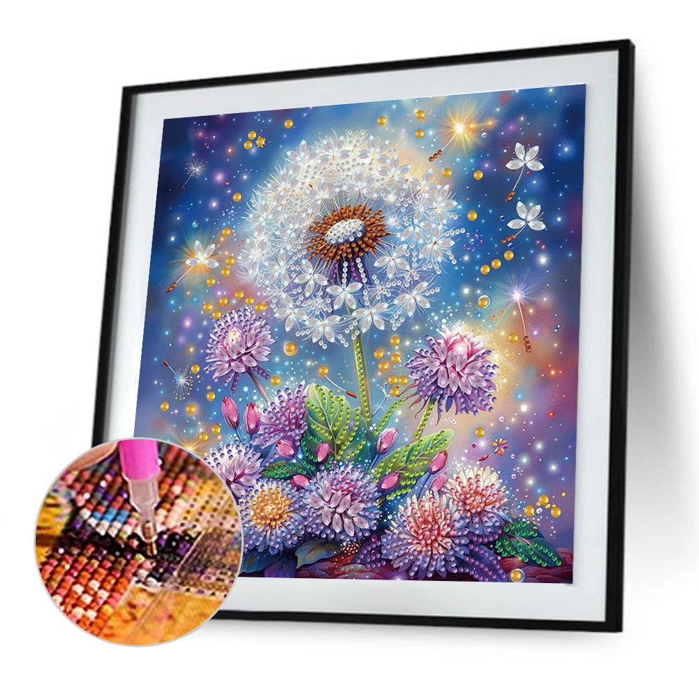 Dandelion - Special Shaped Drill Diamond Painting 30*30CM