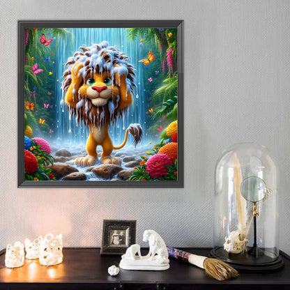 Lion - Full Round Drill Diamond Painting 40*40CM