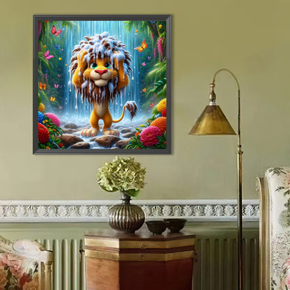 Lion - Full Round Drill Diamond Painting 40*40CM