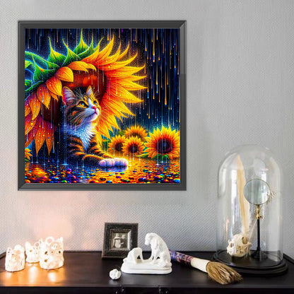 Cat - Full Round Drill Diamond Painting 40*40CM