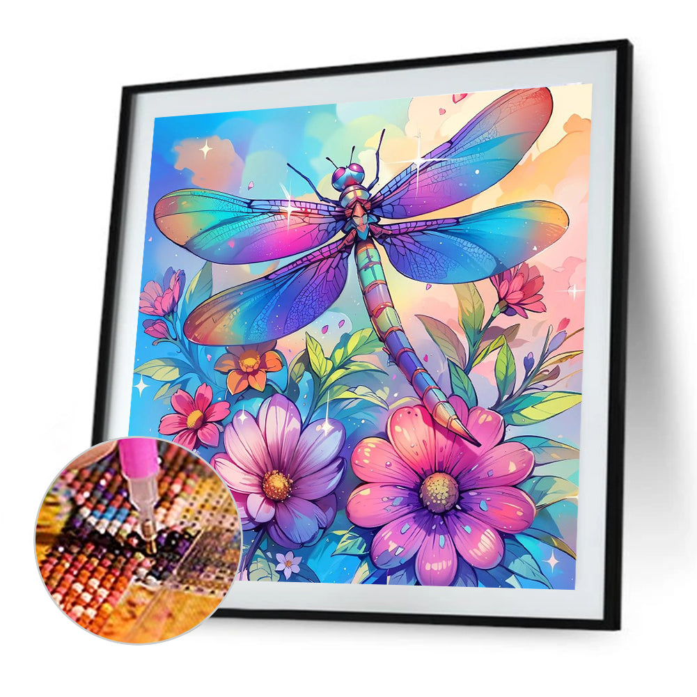 Dragonfly - Full Round Drill Diamond Painting 40*40CM