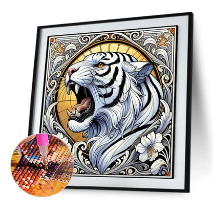 White Tiger - Full Square Drill Diamond Painting 40*40CM