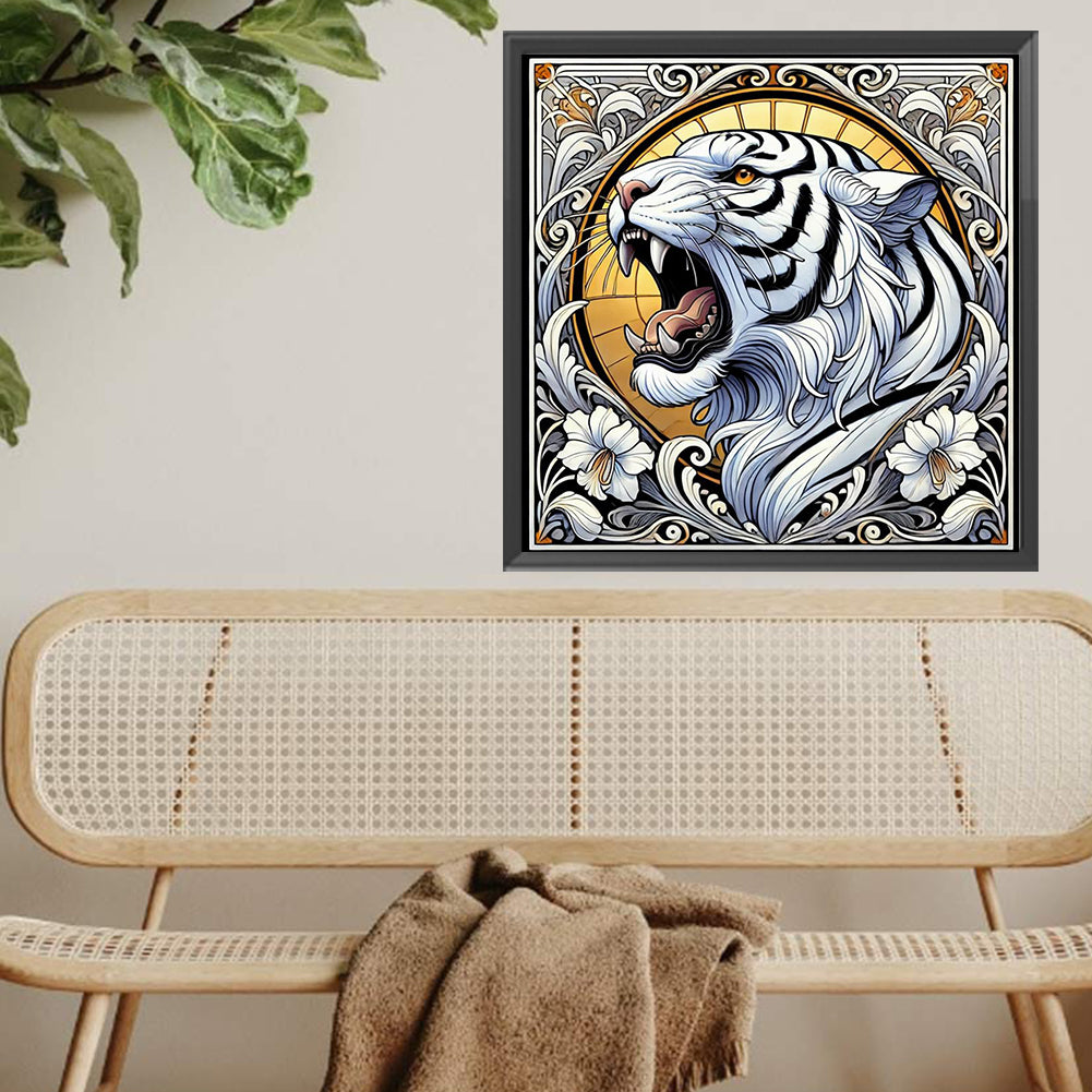 White Tiger - Full Square Drill Diamond Painting 40*40CM