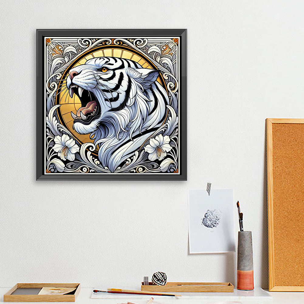White Tiger - Full Square Drill Diamond Painting 40*40CM