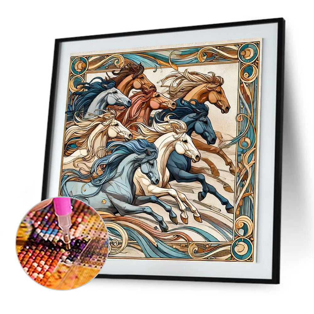 Galloping Horse - Full Square Drill Diamond Painting 40*40CM