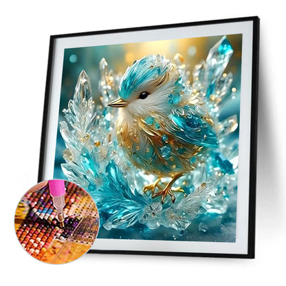 Glass Kingfisher - Full Square Drill Diamond Painting 30*30CM