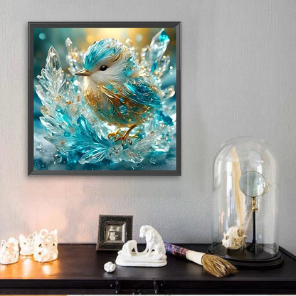 Glass Kingfisher - Full Square Drill Diamond Painting 30*30CM