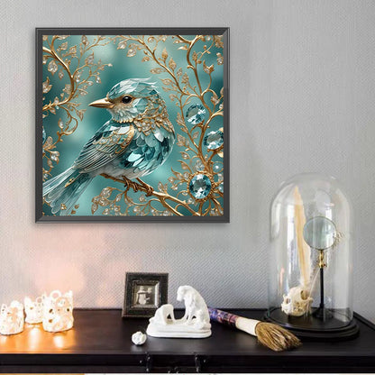Glass Kingfisher - Full Square Drill Diamond Painting 30*30CM