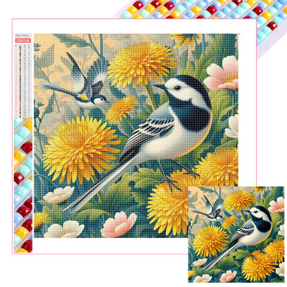 Chrysanthemum Bird - Full Square Drill Diamond Painting 30*30CM