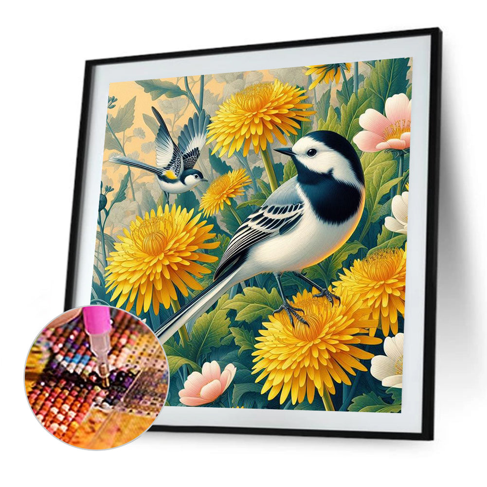 Chrysanthemum Bird - Full Square Drill Diamond Painting 30*30CM