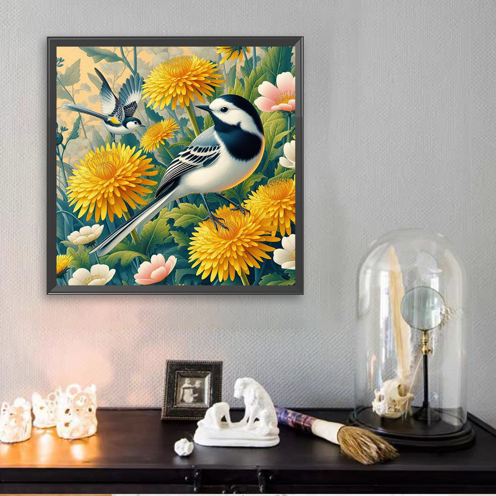Chrysanthemum Bird - Full Square Drill Diamond Painting 30*30CM