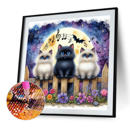 Singing Kitten - Full Square Drill Diamond Painting 30*30CM