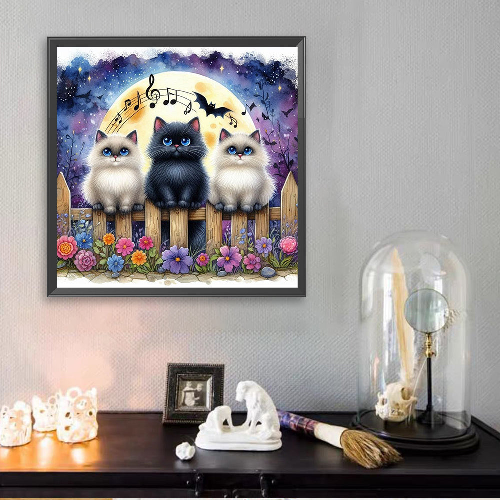 Singing Kitten - Full Square Drill Diamond Painting 30*30CM