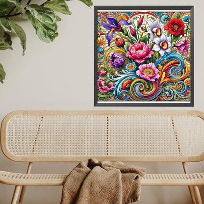 Flowers - Full Square Drill Diamond Painting 40*40CM