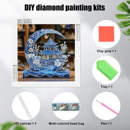 Crystal Crescent Castle - Special Shaped Drill Diamond Painting 30*30CM