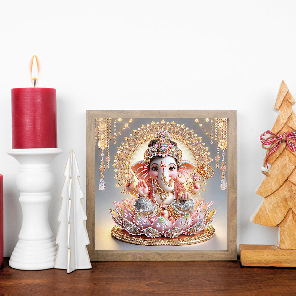 Ganesha Religion - Special Shaped Drill Diamond Painting 30*30CM