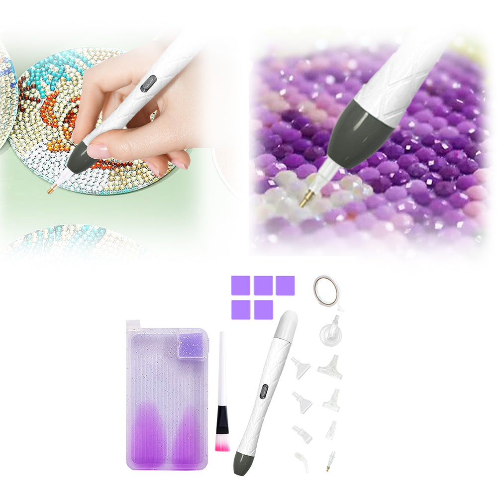 18Pcs/Set 5D DIY Diamond Painting Pick Up Pen Set with Light for DIY Arts Crafts