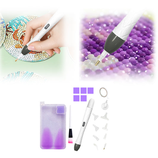 18Pcs/Set 5D DIY Diamond Painting Pick Up Pen Set with Light for DIY Arts Crafts