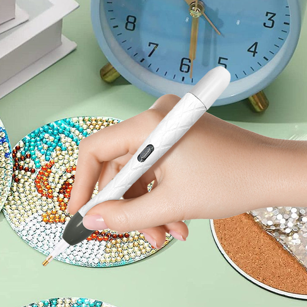 18Pcs/Set 5D DIY Diamond Painting Pick Up Pen Set with Light for DIY Arts Crafts
