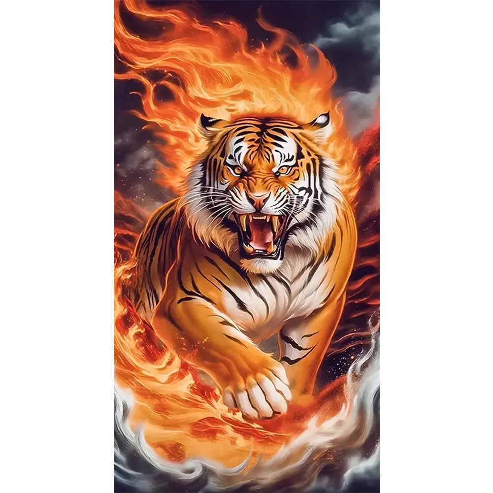 Tiger - Full Round Drill Diamond Painting 40*70CM