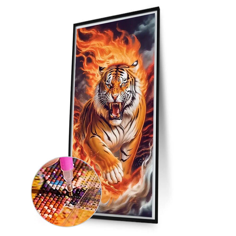Tiger - Full Round Drill Diamond Painting 40*70CM