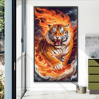 Tiger - Full Round Drill Diamond Painting 40*70CM