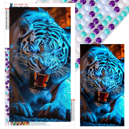 Tiger - Full Round Drill Diamond Painting 40*70CM