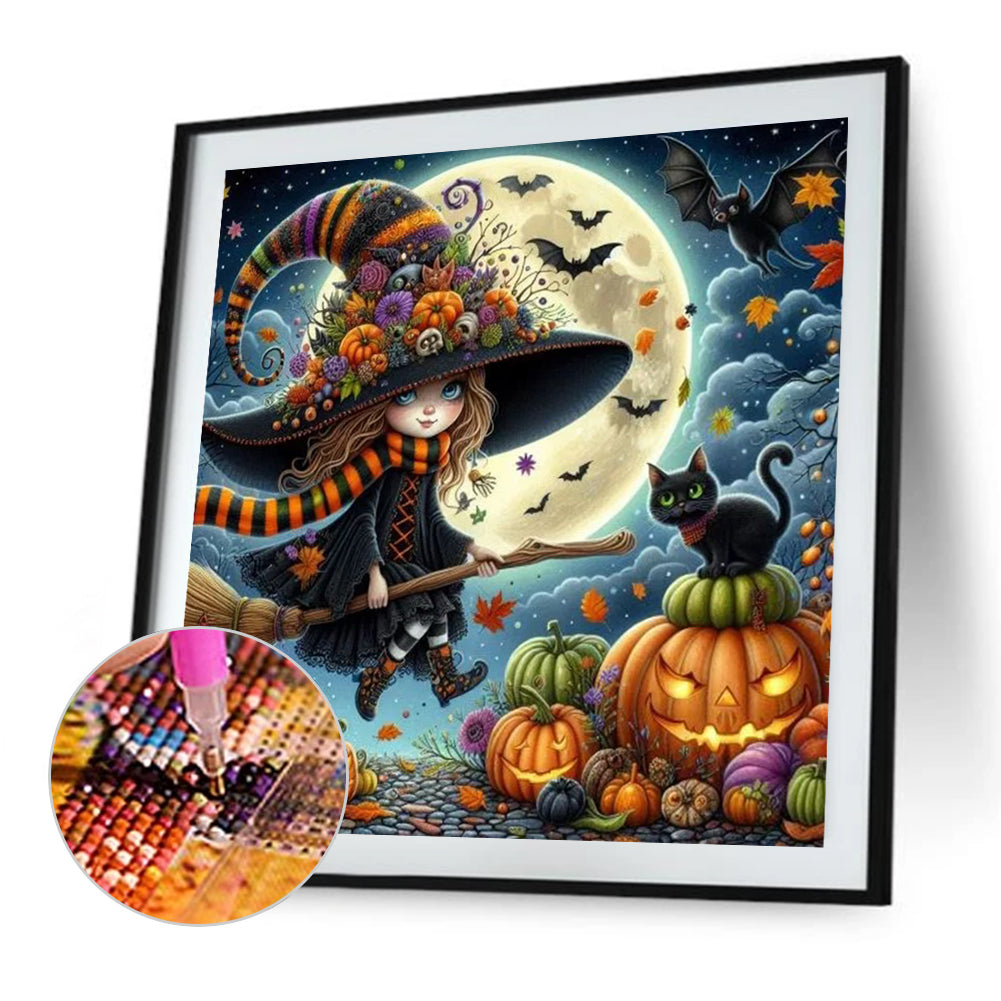 Witch For Halloween - Full Square Drill Diamond Painting 40*40CM