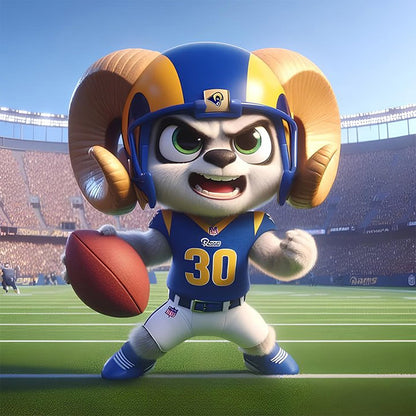 Los Angeles Rams - Full Round Drill Diamond Painting 45*45CM