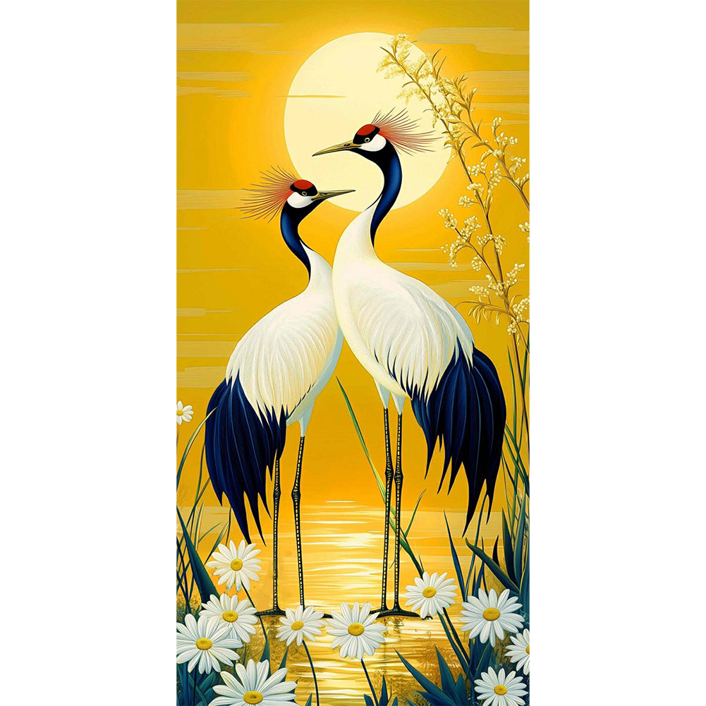Crane - Full Round Drill Diamond Painting 40*80CM